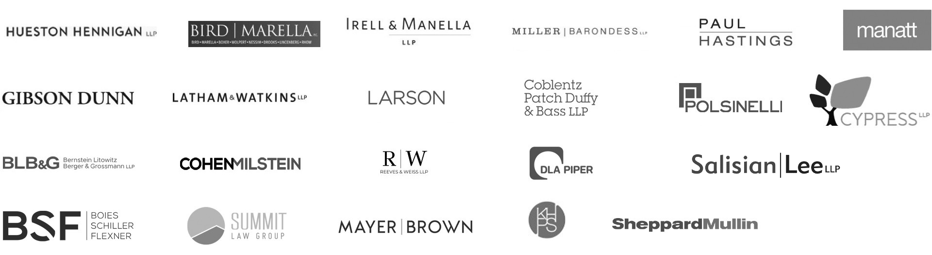 A selected list of our clients